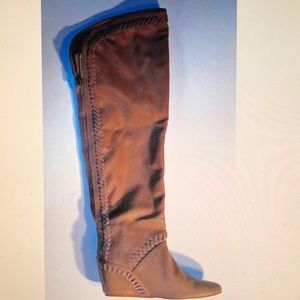 NIB Victoria's Secret Tan Whipstitch Boots 6.5